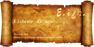 Eichner Ámos névjegykártya